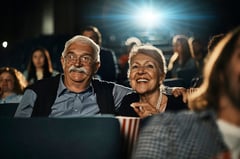 Senior Couple at Movies