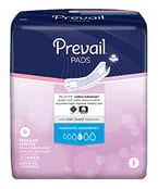 Prevail Pads for incontinence